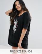 Religion Plus Rock T-shirt Dress - Black