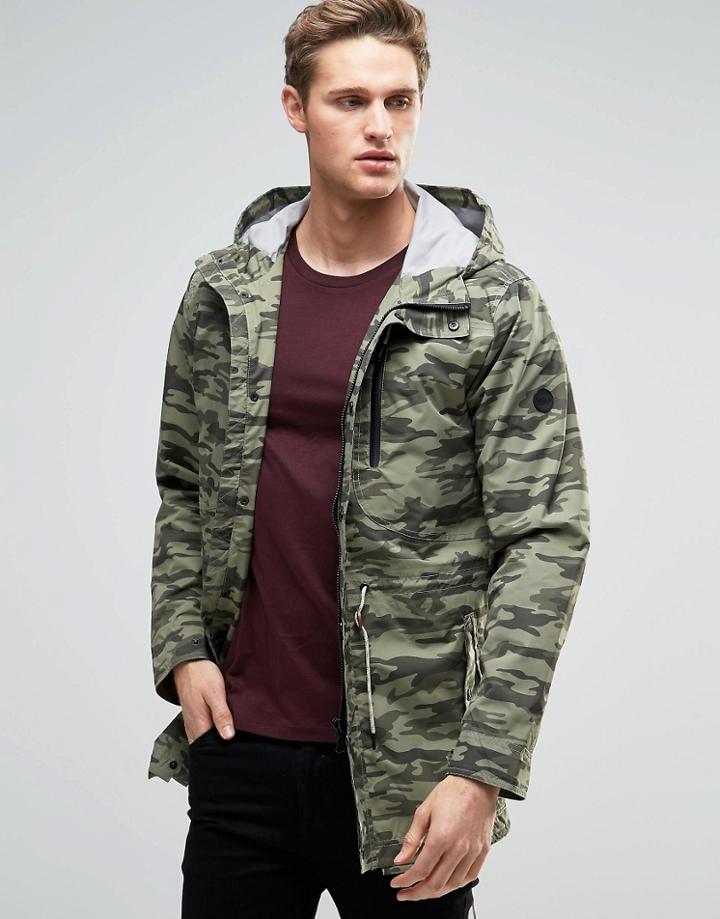 Parka London Aren Camo Jacket - Green