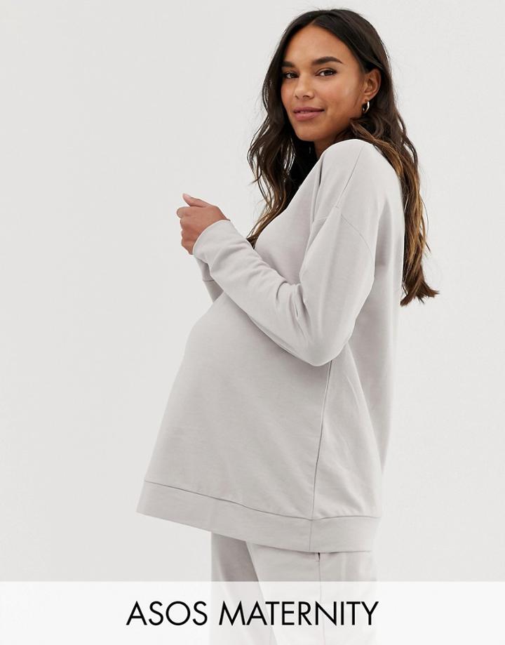 Asos Design Maternity Lounge Ultimate Lounge Sweat - Gray