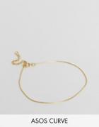 Asos Curve Gold Plated Sterling Silver Chain Bracelet - Gold