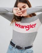 Wrangler Knitted Logo Sweater - Gray