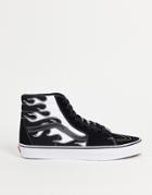 Vans Sk8-hi Flame Sneakers In Black/white