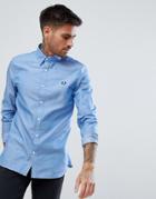 Fred Perry Tape Detail Shirt In Blue - Blue