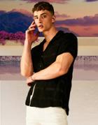 Asos Design Relaxed Fit Satin Shirt With Revere Collar In Black Texture