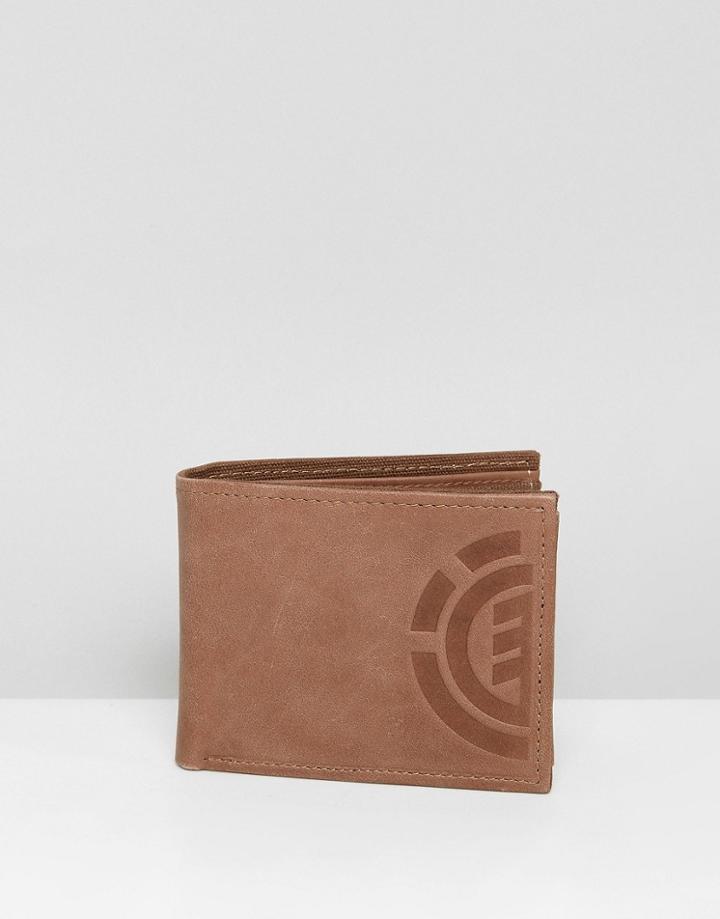 Element Elite Leather Wallet In Brown - Brown