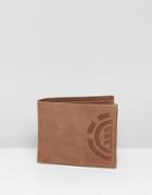 Element Elite Leather Wallet In Brown - Brown