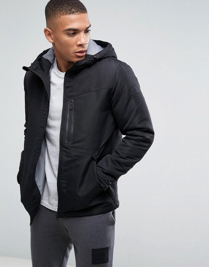 Jack & Jones Core Padded Jacket With Hood - Black