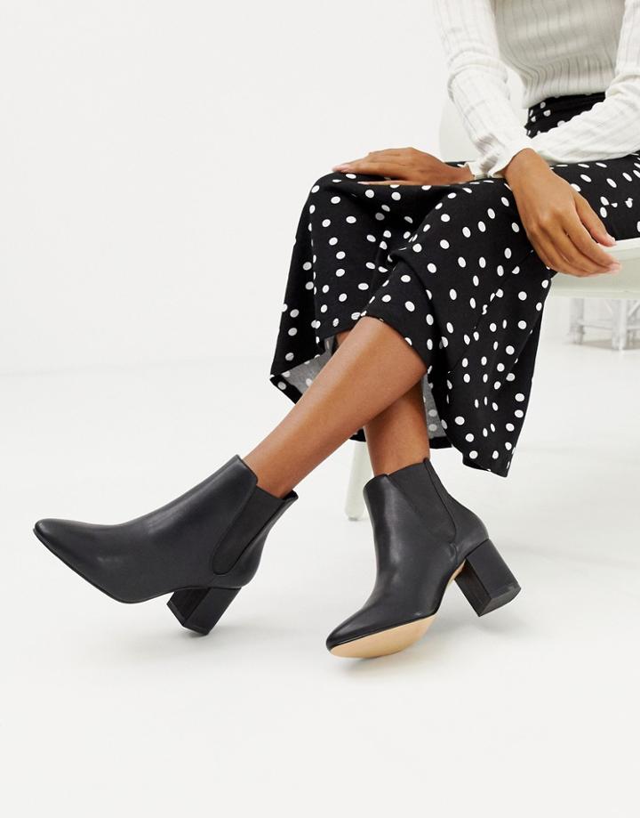 Faith Kitten Heel Chelsea Boot - Black