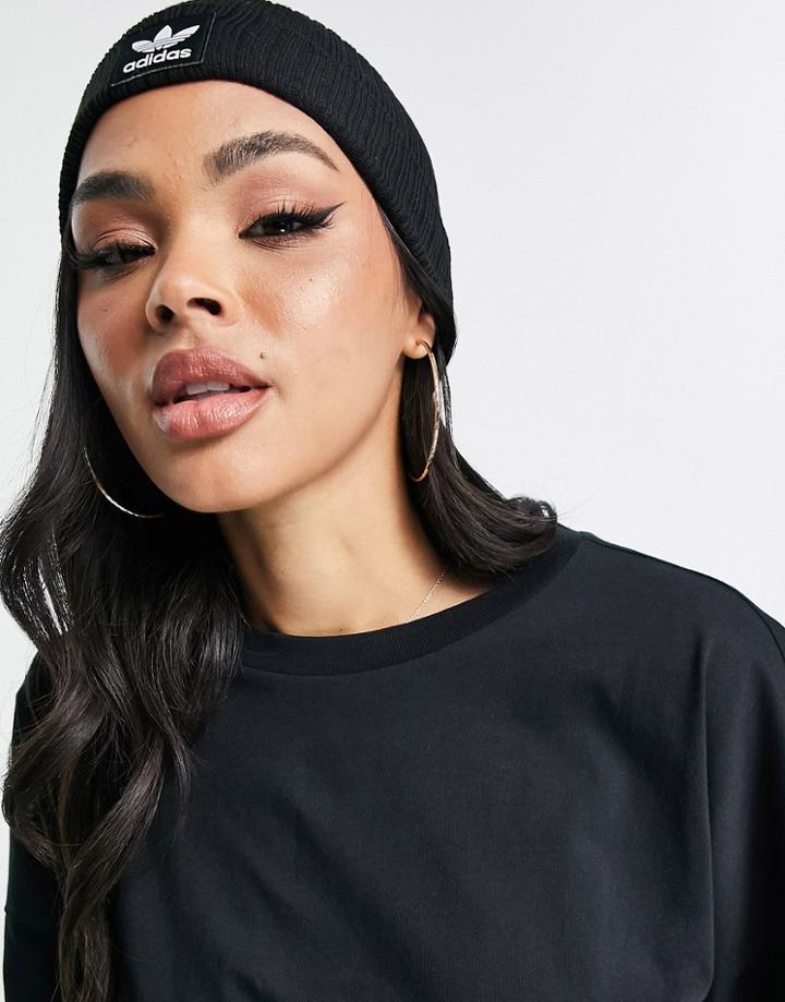Adidas Originals Logo Beanie In Black