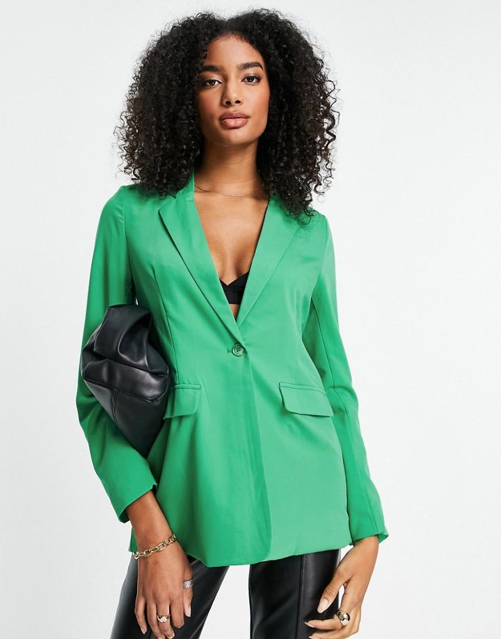 Vero Moda Oversized Blazer In Bright Green - Part Of A Set