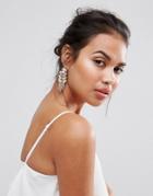 Asos Statement Iridescent Jewel Earrings - Gold
