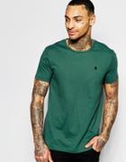 Asos T-shirt With Crew Neck And Embroidery In Green - Jungle Green