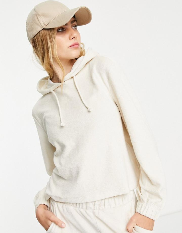 Vero Moda Aware Hoodie In Cream - Part Of A Set-white