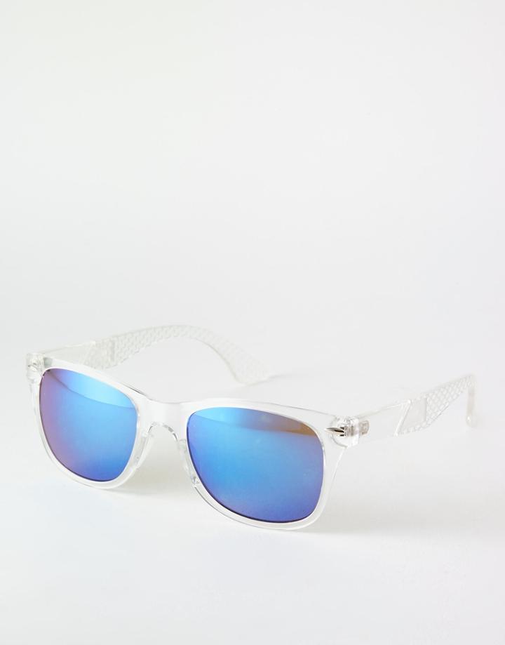 Trip Retro Sunglasses With Revo Lenses - Clear