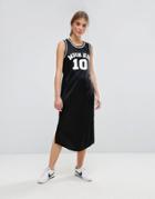 Moss Copenhagen Basketball Midi Dress With Varsity Logo - Black