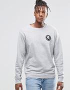 Cheap Monday Per Crew Sweatshirt Mini Skull Gray Melange - Gray Melange