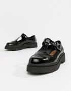 Asos Design Multiply Chunky Flat Shoes - Black
