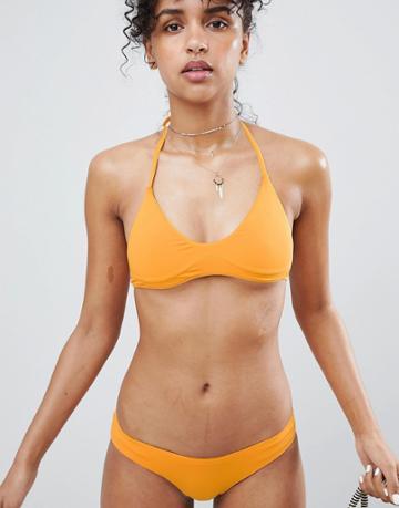 Kikirio Bex Cheeky Bikini Bottom In Marl-yellow