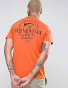 Friend Or Faux Bluefin Back Print T-shirt - Brown