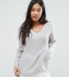 Micha Lounge Oversized Boyfriend Sweater - Gray