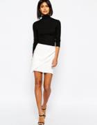 Asos Premium Layered Mini Skirt - Ivory