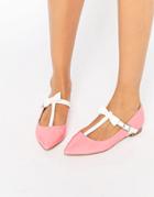 Asos Logan Pointed Ballet Flats - Pink