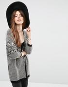 See U Soon Longline Cardigan In Festival Print