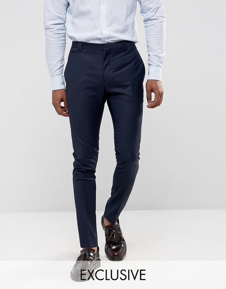 Noak Super Skinny Suit Pant In Navy - Navy