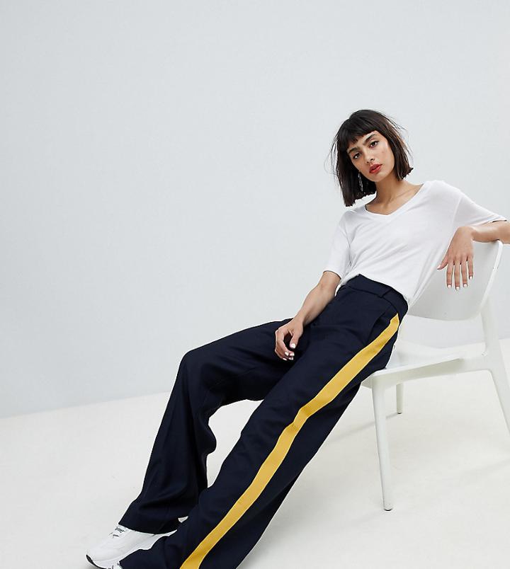 Mango Side Stripe Wide Leg Pants