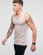 Asos Muscle Tank In Pink - Pink