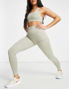 Hiit Signature Cotton Leggings In Gray-grey