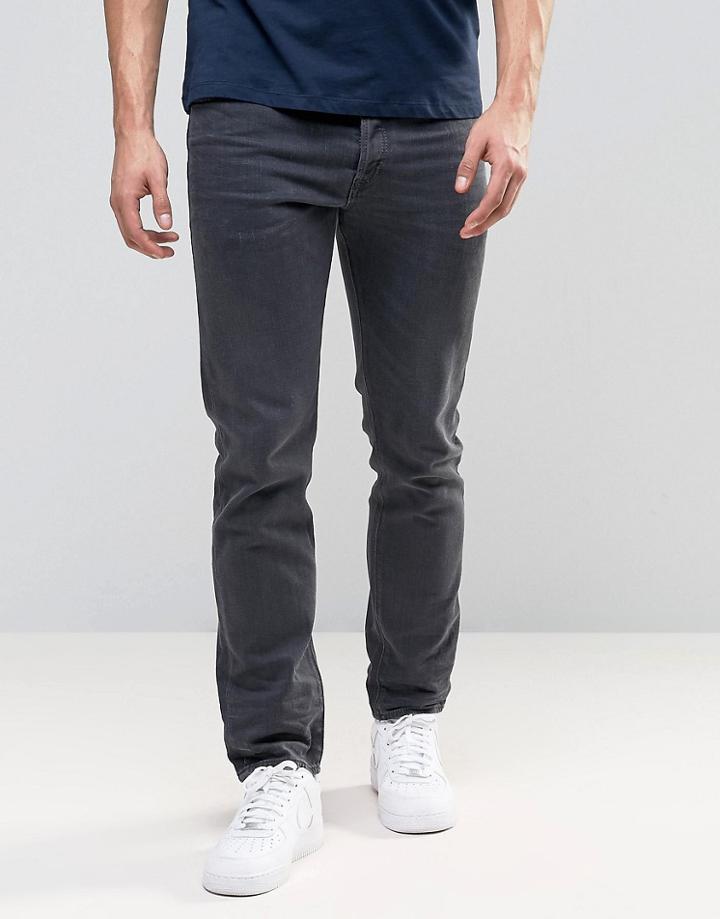 Diesel Buster Jean Regular Slim Fit Jean 859x Dark Gray Wash - Gray