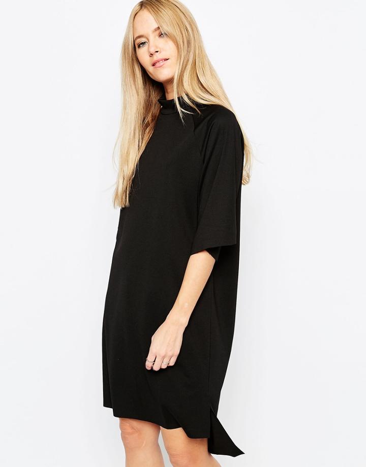 Selected Coda High Neck T-shirt Dress - Black