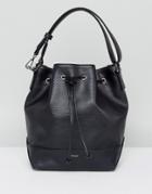 Matt & Nat Drawstring Shoulder Bag In Black - Black