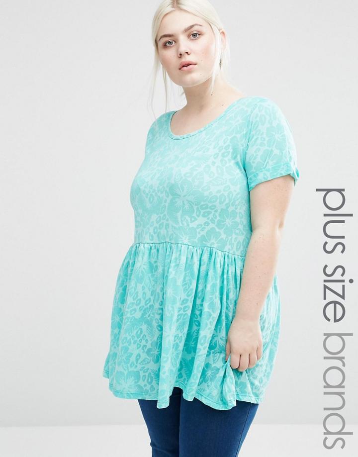 Lovedrobe Plus Burnout Tunic - Green