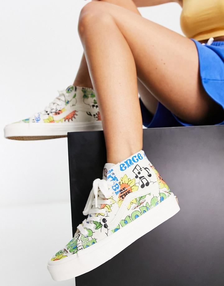 Vans Sk8-hi Tapered Sneakers In Positivity Floral Print-multi