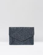 Asos Glitter Envelope Clutch Bag - Multi
