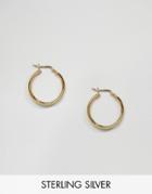 Asos Gold Plated Sterling Silver Chunky 20mm Hoop Earrings - Gold