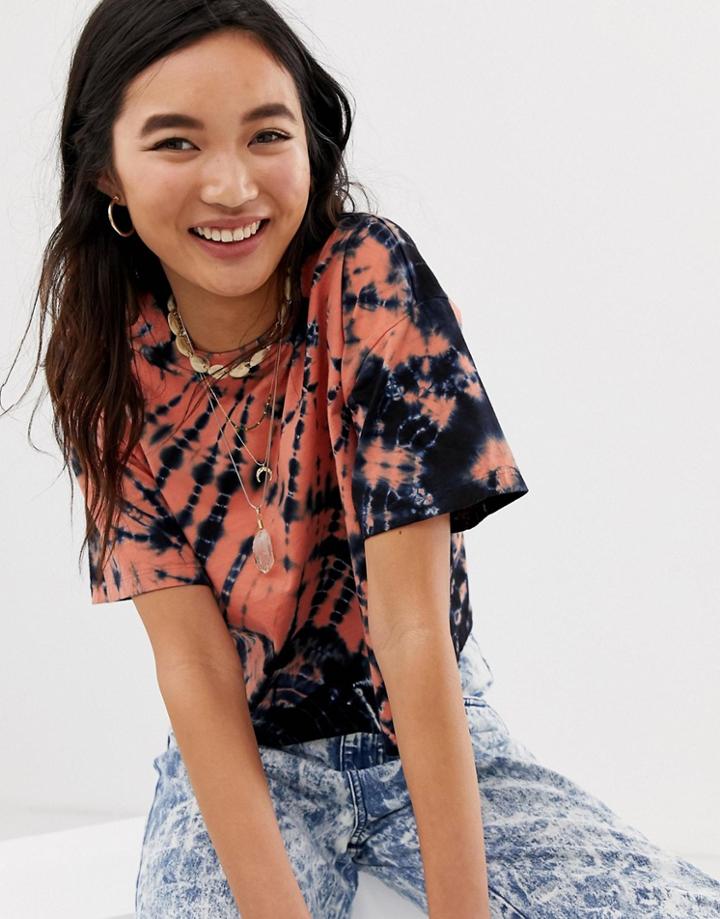 Asos Design T-shirt In Tie Dye - Multi