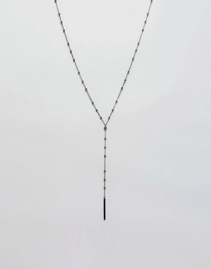 Aldo Melancton Drop Necklace - Silver