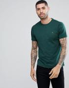 Farah Denny Slim Fit Logo T-shirt In Green Marl - Green