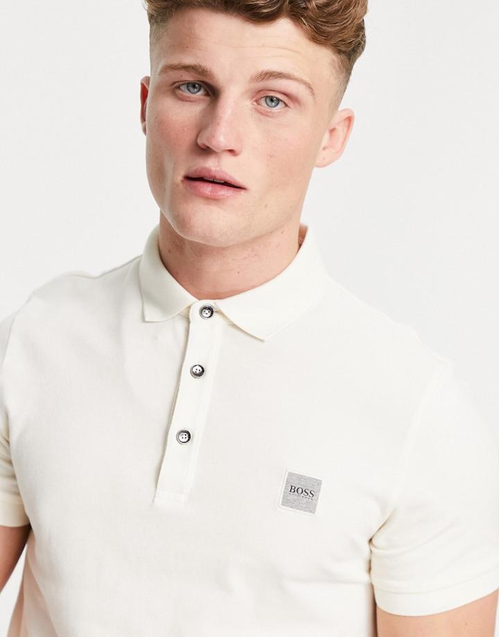 Boss Passenger Polo In Cream-white