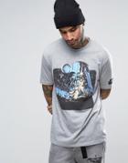 Asos Star Wars T-shirt With Vintage Art And Sleeve Print - Gray