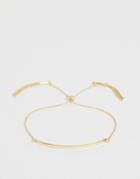 Asos Design Bracelet With Toggle Chain And Metal Bar In Gold Tone - Gold