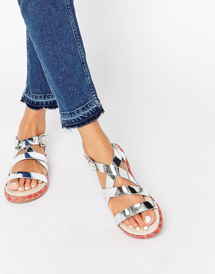 Asos Jody Espadrilles Sandals - Silver