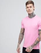 Original Penguin Small Logo Slim Fit T-shirt In Bright Pink - Pink