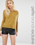 Noisy May Petite Cropped Sweater - Green