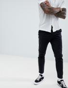 New Look Tapered Chinos In Black - Black