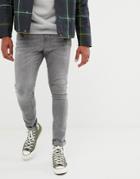 Brooklyn Supply Co Super Skinny Jeans In Gray Wash