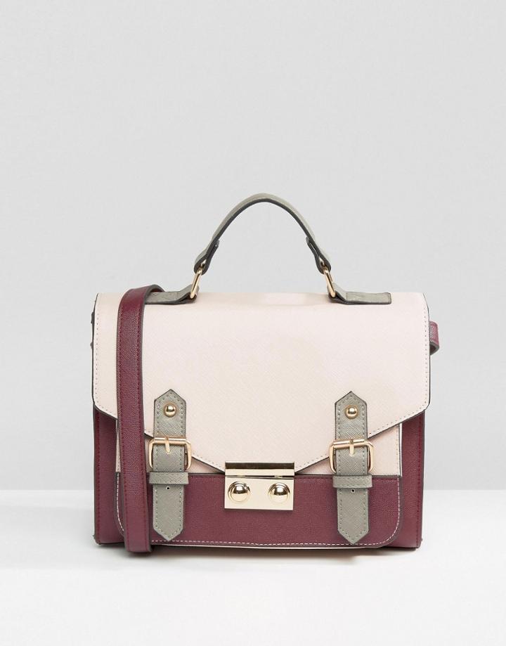 Asos Color Blocked Satchel Bag - Multi